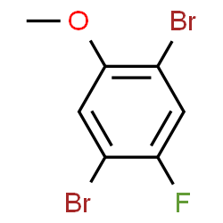 ChemSpider 2D Image | 1,4-Dibromo-2-fluoro-5-methoxybenzene | C7H5Br2FO