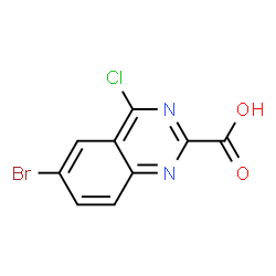 ChemSpider 2D Image | 6-Bromo-4-chloro-2-quinazolinecarboxylic acid | C9H4BrClN2O2