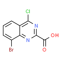 ChemSpider 2D Image | 8-Bromo-4-chloro-2-quinazolinecarboxylic acid | C9H4BrClN2O2
