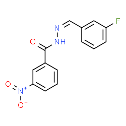 ChemSpider 2D Image | N'-[(Z)-(3-Fluorophenyl)methylene]-3-nitrobenzohydrazide | C14H10FN3O3