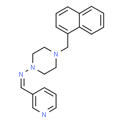 ChemSpider 2D Image | 4-(1-naphthylmethyl)-N-(3-pyridinylmethylene)-1-piperazinamine | C21H22N4