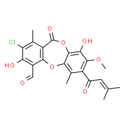ChemSpider 2D Image | Mollicellin E | C22H19ClO8