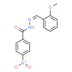 ChemSpider 2D Image | N'-[(Z)-(2-Methoxyphenyl)methylene]-4-nitrobenzohydrazide | C15H13N3O4
