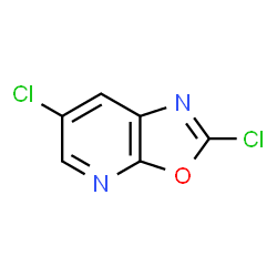 ChemSpider 2D Image | 2,6-Dichlorooxazolo[5,4-b]pyridine | C6H2Cl2N2O