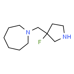 ChemSpider 2D Image | 1-[(3-Fluoro-3-pyrrolidinyl)methyl]azepane | C11H21FN2