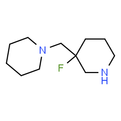 ChemSpider 2D Image | 3-Fluoro-3-(1-piperidinylmethyl)piperidine | C11H21FN2