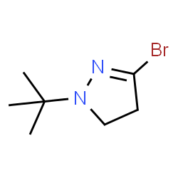 ChemSpider 2D Image | 3-Bromo-1-(2-methyl-2-propanyl)-4,5-dihydro-1H-pyrazole | C7H13BrN2