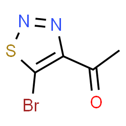 ChemSpider 2D Image | 1-(5-Bromo-1,2,3-thiadiazol-4-yl)ethanone | C4H3BrN2OS