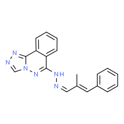ChemSpider 2D Image | 6-{(2Z)-2-[(2E)-2-Methyl-3-phenyl-2-propen-1-ylidene]hydrazino}[1,2,4]triazolo[3,4-a]phthalazine | C19H16N6