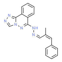ChemSpider 2D Image | 6-{(2Z)-2-[(2Z)-2-Methyl-3-phenyl-2-propen-1-ylidene]hydrazino}[1,2,4]triazolo[3,4-a]phthalazine | C19H16N6