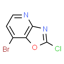 ChemSpider 2D Image | 7-Bromo-2-chloro[1,3]oxazolo[4,5-b]pyridine | C6H2BrClN2O