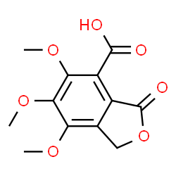 ChemSpider 2D Image | 5,6,7-Trimethoxy-3-oxo-1,3-dihydro-2-benzofuran-4-carboxylic acid | C12H12O7