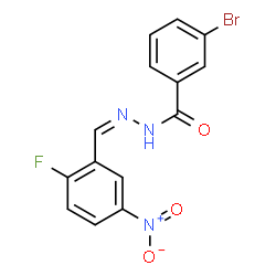 ChemSpider 2D Image | 3-bromo-N'-{2-fluoro-5-nitrobenzylidene}benzohydrazide | C14H9BrFN3O3