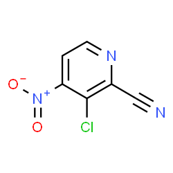 ChemSpider 2D Image | 3-Chloro-4-nitro-2-pyridinecarbonitrile | C6H2ClN3O2