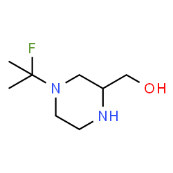 ChemSpider 2D Image | [4-(2-Fluoro-2-propanyl)-2-piperazinyl]methanol | C8H17FN2O