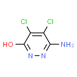 ChemSpider 2D Image | 6-Amino-4,5-dichloro-3-pyridazinol | C4H3Cl2N3O