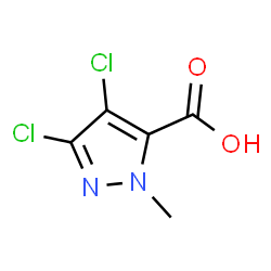 ChemSpider 2D Image | 3,4-Dichloro-1-methyl-1H-pyrazole-5-carboxylic acid | C5H4Cl2N2O2