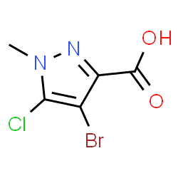 ChemSpider 2D Image | 4-Bromo-5-chloro-1-methyl-1H-pyrazole-3-carboxylic acid | C5H4BrClN2O2