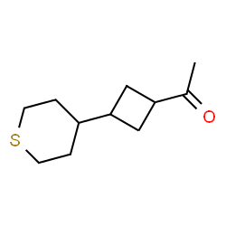 ChemSpider 2D Image | 1-[3-(Tetrahydro-2H-thiopyran-4-yl)cyclobutyl]ethanone | C11H18OS