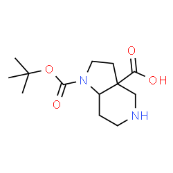ChemSpider 2D Image | 1-[(TERT-BUTOXY)CARBONYL]-OCTAHYDRO-1H-PYRROLO[3,2-C]PYRIDINE-3A-CARBOXYLIC ACID | C13H22N2O4