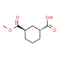 ChemSpider 2D Image | (1R,3R)-3-(Methoxycarbonyl)cyclohexanecarboxylic acid | C9H14O4