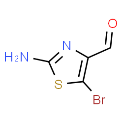 ChemSpider 2D Image | 2-Amino-5-bromo-1,3-thiazole-4-carbaldehyde | C4H3BrN2OS