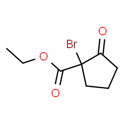 ChemSpider 2D Image | Ethyl 1-bromo-2-oxocyclopentanecarboxylate | C8H11BrO3