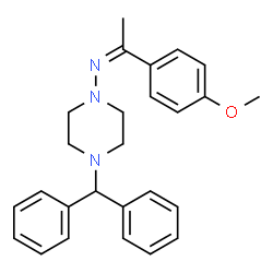 ChemSpider 2D Image | (4-Benzhydryl-piperazin-1-yl)-[1-(4-methoxy-phenyl)-ethylidene]-amine | C26H29N3O