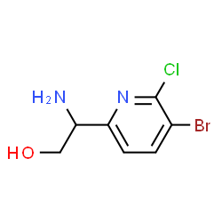 ChemSpider 2D Image | 2-Amino-2-(5-bromo-6-chloro-2-pyridinyl)ethanol | C7H8BrClN2O