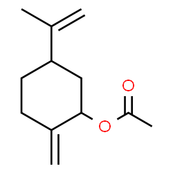 ChemSpider 2D Image | 5-Isopropenyl-2-methylenecyclohexyl acetate | C12H18O2