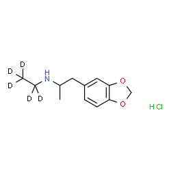 ChemSpider 2D Image | 3,4-MDEA-d5 (hydrochloride) | C12H13D5ClNO2