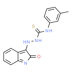 ChemSpider 2D Image | N-(3-Methylphenyl)-2-(2-oxo-2H-indol-3-yl)hydrazinecarbothioamide | C16H14N4OS