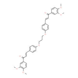 ChemSpider 2D Image | (2E,2'E)-3,3'-[1,3-Propanediylbis(oxy-4,1-phenylene)]bis[1-(3,4-dimethoxyphenyl)-2-propen-1-one] | C37H36O8