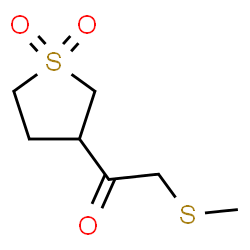 ChemSpider 2D Image | 1-(1,1-Dioxidotetrahydro-3-thiophenyl)-2-(methylsulfanyl)ethanone | C7H12O3S2