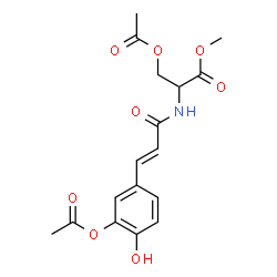 ChemSpider 2D Image | Methyl N-[(2E)-3-(3-acetoxy-4-hydroxyphenyl)-2-propenoyl]-O-acetylserinate | C17H19NO8