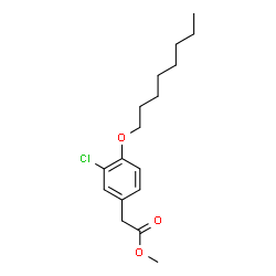 ChemSpider 2D Image | Methyl [3-chloro-4-(octyloxy)phenyl]acetate | C17H25ClO3