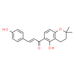 ChemSpider 2D Image | (2E)-1-(5-Hydroxy-2,2-dimethyl-3,4-dihydro-2H-chromen-6-yl)-3-(4-hydroxyphenyl)-2-propen-1-one | C20H20O4