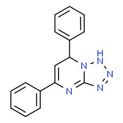 ChemSpider 2D Image | 5,7-Diphenyl-1,7-dihydrotetrazolo[1,5-a]pyrimidine | C16H13N5