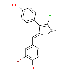 ChemSpider 2D Image | rubrolide M | C17H10BrClO4