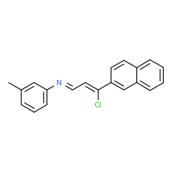 ChemSpider 2D Image | (1E,2Z)-3-Chloro-N-(3-methylphenyl)-3-(2-naphthyl)-2-propen-1-imine | C20H16ClN