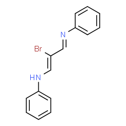 ChemSpider 2D Image | N-[(1Z,3E)-2-Bromo-3-(phenylimino)-1-propen-1-yl]aniline | C15H13BrN2