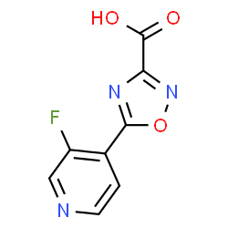 ChemSpider 2D Image | 5-(3-Fluoro-4-pyridinyl)-1,2,4-oxadiazole-3-carboxylic acid | C8H4FN3O3