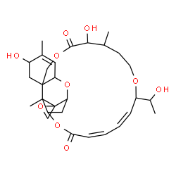 ChemSpider 2D Image | (18'Z,20'Z)-6',12'-Dihydroxy-17'-(1-hydroxyethyl)-5',13',25'-trimethyl-11'H,22'H-spiro[oxirane-2,26'-[2,10,16,23]tetraoxatetracyclo[22.2.1.0~3,8~.0~8,25~]heptacosa[4,18,20]triene]-11',22'-dione | C29H40O10