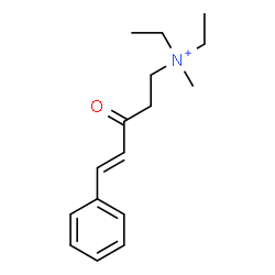 ChemSpider 2D Image | (4E)-N,N-Diethyl-N-methyl-3-oxo-5-phenyl-4-penten-1-aminium | C16H24NO