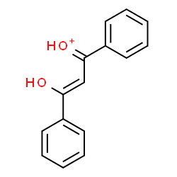 ChemSpider 2D Image | (Z)-[(2Z)-3-Hydroxy-1,3-diphenyl-2-propen-1-ylidene]oxonium | C15H13O2