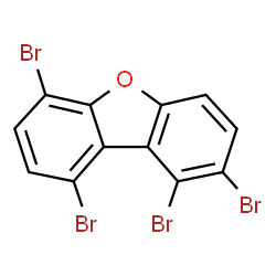 ChemSpider 2D Image | 1,2,6,9-tetrabromo-dibenzofuran | C12H4Br4O