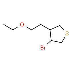 ChemSpider 2D Image | 3-Bromo-4-(2-ethoxyethyl)tetrahydrothiophene | C8H15BrOS