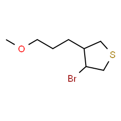 ChemSpider 2D Image | 3-Bromo-4-(3-methoxypropyl)tetrahydrothiophene | C8H15BrOS