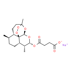 ChemSpider 2D Image | Sodium 4-oxo-4-{[(4S,5R,8S,9R,10R,12R,13R)-1,5,9-trimethyl-11,14,15,16-tetraoxatetracyclo[10.3.1.0~4,13~.0~8,13~]hexadec-10-yl]oxy}butanoate | C19H27NaO8