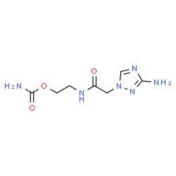 ChemSpider 2D Image | 2-{[(3-Amino-1H-1,2,4-triazol-1-yl)acetyl]amino}ethyl carbamate | C7H12N6O3
